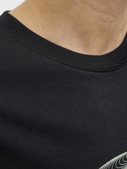 Jack & Jones Calma Crew Neck T-Shirt Black - Kratke Majice - Moške kratke majice za močnejše postave
