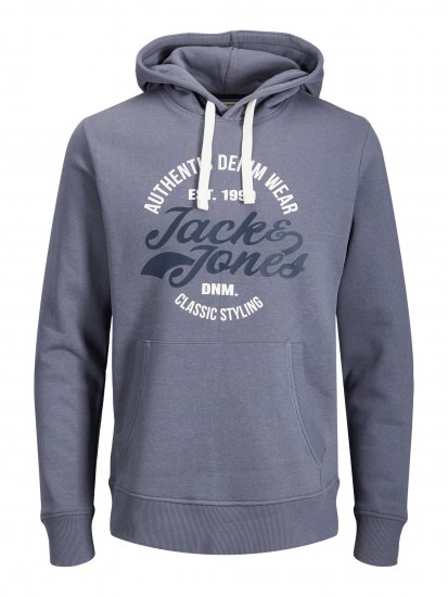 Jack & Jones JJBRAT SWEAT Hoodie Indigo - Puloverji & jopice - Moški Puloverji & Jopice za Močnejše Postave