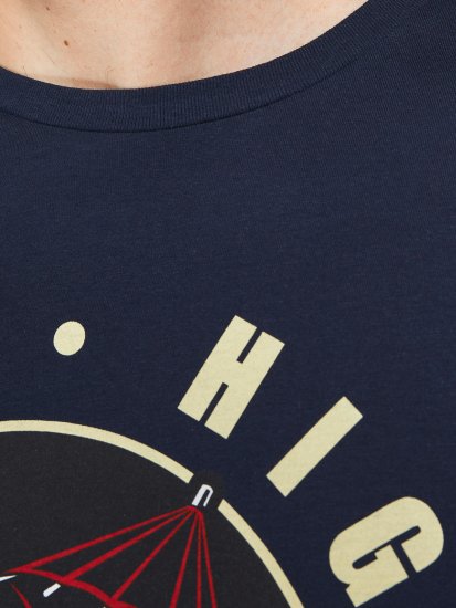 Jack & Jones JJEUSTACE T-Shirt Navy - Kratke Majice - Moške kratke majice za močnejše postave