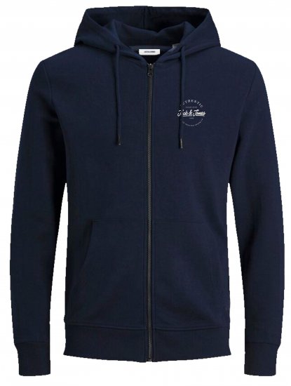 Jack & Jones JJDUSTY Hoodie Navy - Puloverji & jopice - Moški Puloverji & Jopice za Močnejše Postave