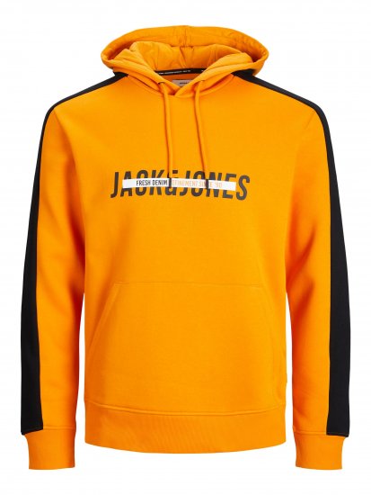Jack & Jones JJCUT SWEAT Hoodie Orange - Puloverji & jopice - Moški Puloverji & Jopice za Močnejše Postave