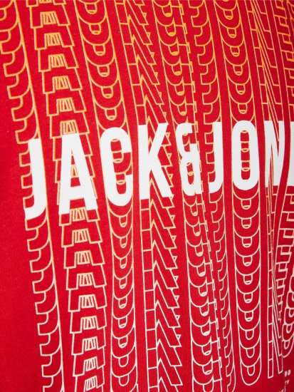 Jack & Jones JJCYBER T-Shirt Red - Kratke Majice - Moške kratke majice za močnejše postave