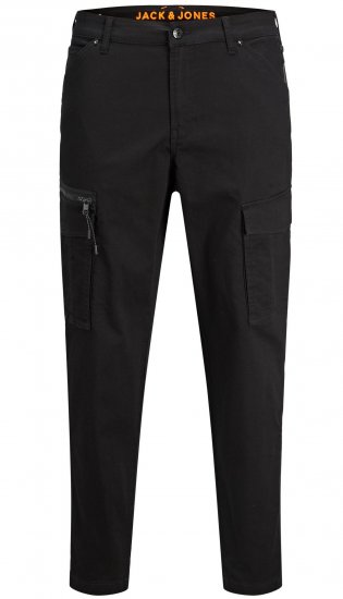 Jack & Jones JPSTACE JJDEX Cargo Pants Black - Kavbojke & hlače - Moške Kavbojke in Hlače za Močnejše Postave