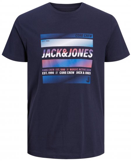 Jack & Jones JCOARC T-Shirt Navy - Kratke Majice - Moške kratke majice za močnejše postave