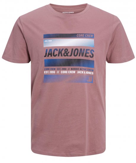 Jack & Jones JCOARC T-Shirt Twilight Mauve - Kratke Majice - Moške kratke majice za močnejše postave