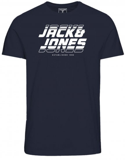 Jack & Jones JCOELLIOT T-Shirt Navy Blazer - Kratke Majice - Moške kratke majice za močnejše postave