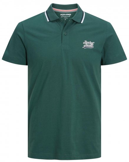 Jack & Jones JORTREVOR Polo Shirt Trekking Green - Polo majice - Moške Polo Majice za Močnejše Postave