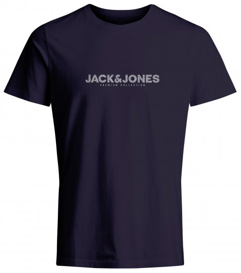 Jack & Jones JPRBLABOOSTER T-Shirt Navy - Kratke Majice - Moške kratke majice za močnejše postave