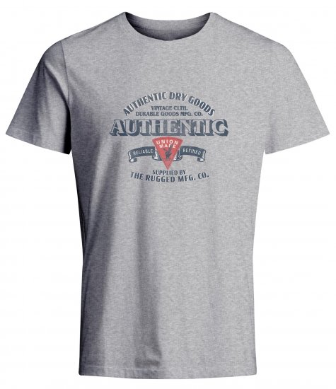 Jack & Jones JPRBLU Vintage T-shirt Grey - Kratke Majice - Moške kratke majice za močnejše postave