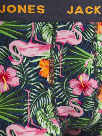 Jack & Jones JACPINK FLAMINGO TRUNKS 5 PACK Navy Blazer - Spodnje perilo & kopalne hlače - Moško Spodnje Perilo za močnejše postave
