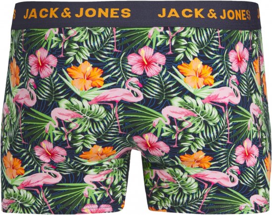 Jack & Jones JACPINK FLAMINGO TRUNKS 5 PACK Navy Blazer - Spodnje perilo & kopalne hlače - Moško Spodnje Perilo za močnejše postave