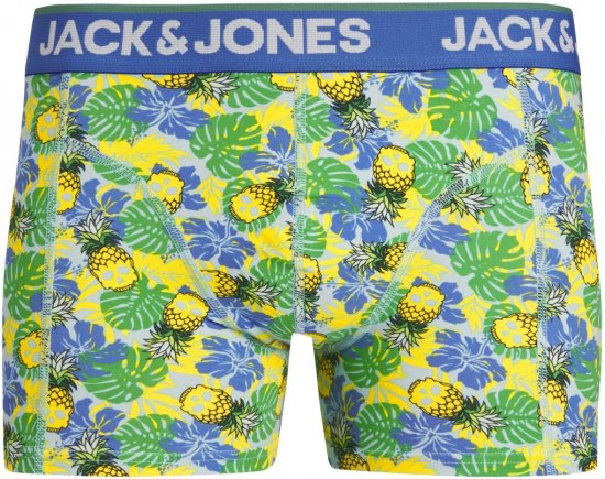 Jack & Jones JACPINEAPPLE SKULL TRUNKS 3 PACK Palace Blue - Boksarice - Moške Boksarice za Močnejše postave