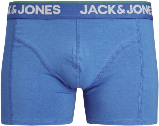 Jack & Jones JACPINEAPPLE SKULL TRUNKS 3 PACK Palace Blue - Boksarice - Moške Boksarice za Močnejše postave