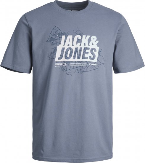  Jack & Jones JCOMAP SUMMER LOGO Flint Stone - Kratke Majice - Moške kratke majice za močnejše postave