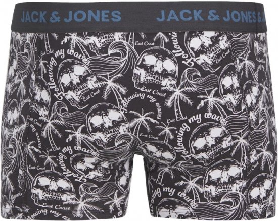 Jack & Jones Damon Skull Trunks 3-Pack Black - Spodnje perilo & kopalne hlače - Moško Spodnje Perilo za močnejše postave