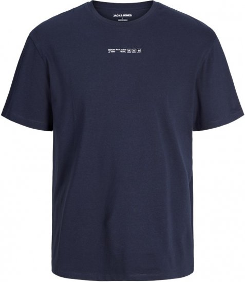 Jack & Jones Ayce Crew Neck T-Shirt Blue - Kratke Majice - Moške kratke majice za močnejše postave