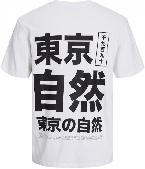 Jack & Jones Ayce Crew Neck T-Shirt White - Kratke Majice - Moške kratke majice za močnejše postave