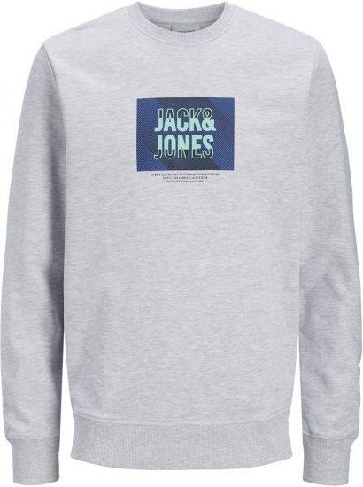 Jack & Jones HUDSON Sweatshirt White Melange - Puloverji & jopice - Moški Puloverji & Jopice za Močnejše Postave