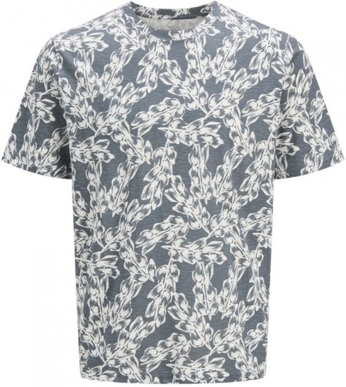 Jack & Jones Split AOP Crew Neck T-Shirt Grey - Kratke Majice - Moške kratke majice za močnejše postave