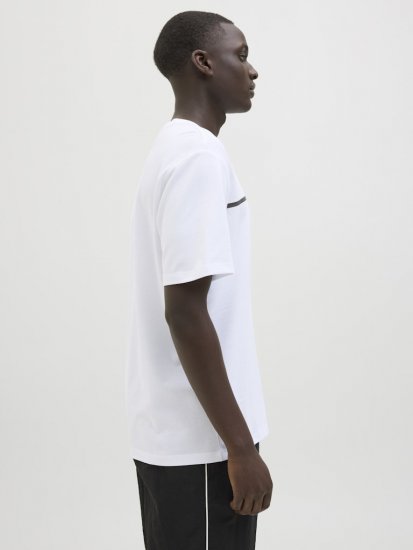 Jack & Jones FUSION Full Branding T-Shirt Bright White - Kratke Majice - Moške kratke majice za močnejše postave
