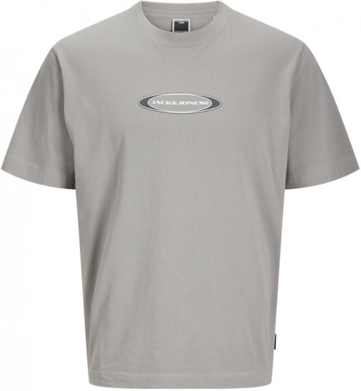 Jack & Jones Pacer Branding Print T-Shirt Grey - Kratke Majice - Moške kratke majice za močnejše postave