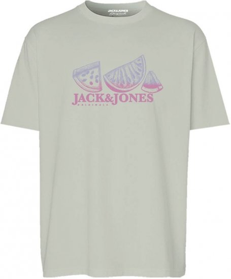 Jack & Jones Split Gradient Crew Neck T-Shirt Green - Kratke Majice - Moške kratke majice za močnejše postave