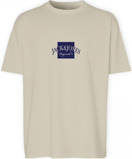 Jack & Jones Boston Crew Neck T-Shirt Antique White - Kratke Majice - Moške kratke majice za močnejše postave