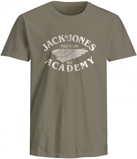 Jack & Jones Freddy Crew Neck T-Shirt Grey - Kratke Majice - Moške kratke majice za močnejše postave