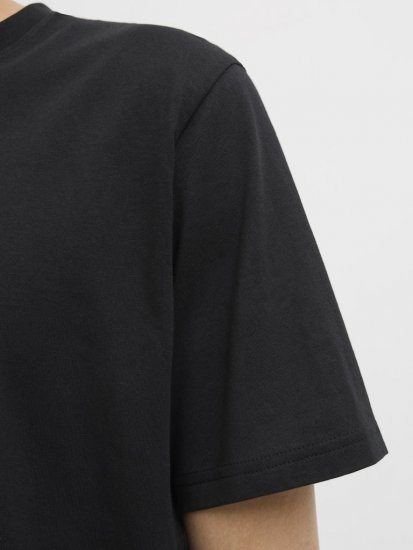 Jack & Jones Vira Branding Crew Neck T-Shirt Black - Kratke Majice - Moške kratke majice za močnejše postave