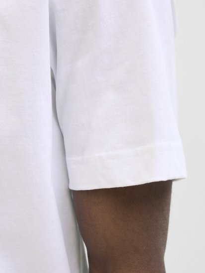 Jack & Jones Calma Crew Neck T-Shirt Bright White - Kratke Majice - Moške kratke majice za močnejše postave