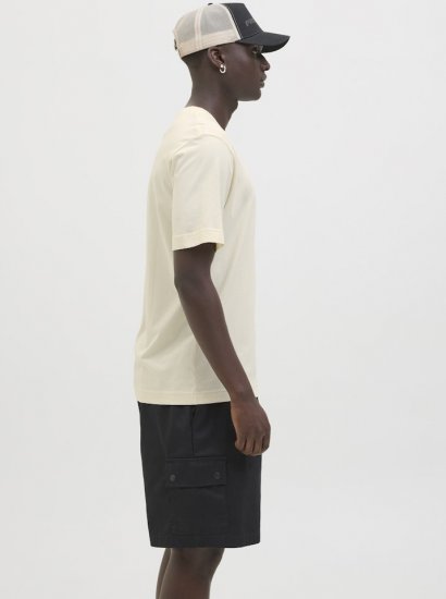 Jack & Jones Calma Crew Neck T-Shirt Sweet Corn - Kratke Majice - Moške kratke majice za močnejše postave