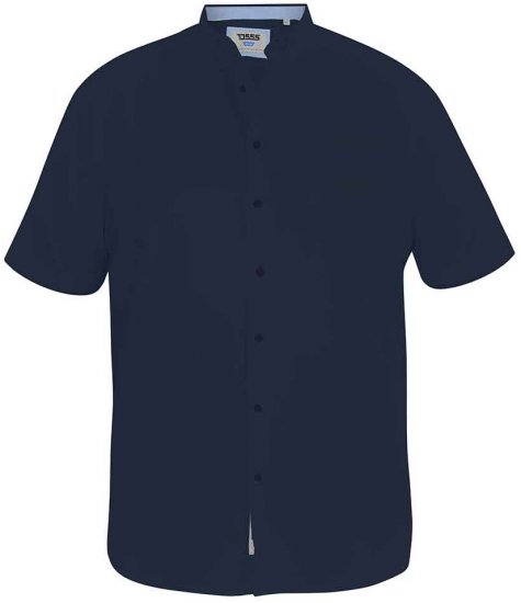 D555 James Short Sleeve Oxford Shirt Navy - Srajce - Moške srajce za Močnejše Postave