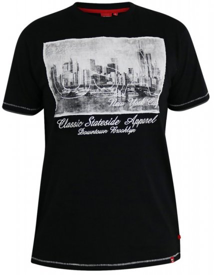 D555 Jayden T-shirt Black - Kratke Majice - Moške kratke majice za močnejše postave