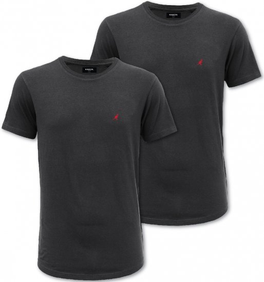 Kangol Jetta T-shirt Black 2-pack - Kratke Majice - Moške kratke majice za močnejše postave