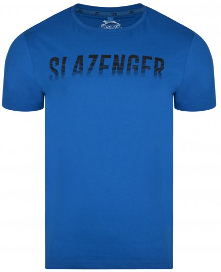 Slazenger Jonathan T-shirt Blue - Kratke Majice - Moške kratke majice za močnejše postave