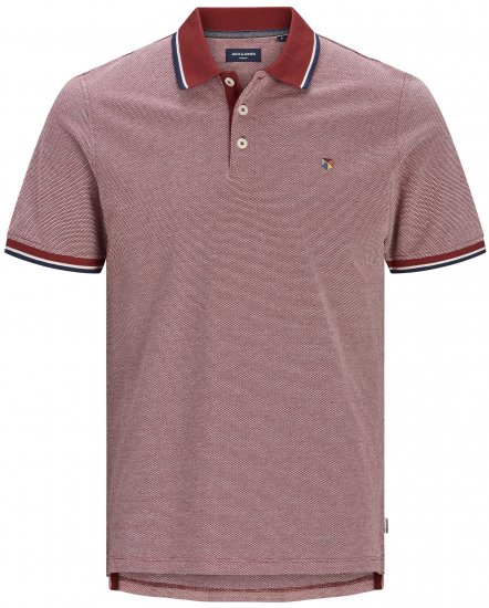 Jack & Jones JPRBLUWIN Polo Red Dahlia - Polo majice - Moške Polo Majice za Močnejše Postave