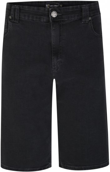Kam Jeans 101 Stretch Jean Shorts Charcoal - Kratke hlače - Moške Kratke Hlače za Močnejše Postave