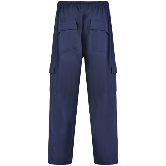 Kam Jeans Cargopocket Joggers "Lightweight" Navy - Trenirke & kratke trenirke - Moške Trenirke za Močnejše Postave