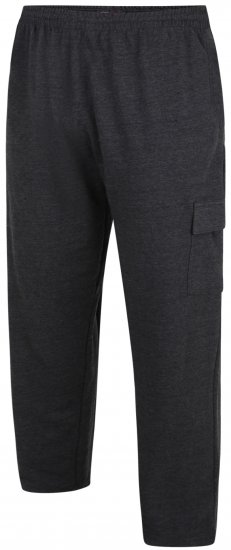 Kam Jeans Lightweight Sweatpants with Cargo pocket Charcoal - Trenirke & kratke trenirke - Moške Trenirke za Močnejše Postave