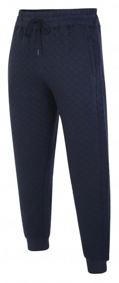 Kam Jeans 238 Quilted Jersey Joggers Navy - Trenirke & kratke trenirke - Moške Trenirke za Močnejše Postave