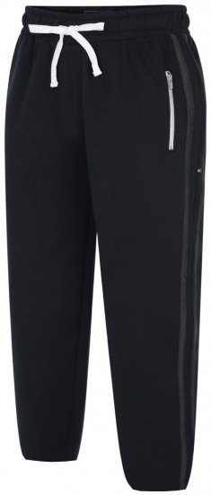 Kam Jeans 239 Stripe Jogger Black - Trenirke & kratke trenirke - Moške Trenirke za Močnejše Postave