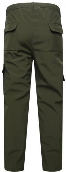 Kam Jeans 245 Softshell hlače z elastičnim pasom kaki - Kavbojke & hlače - Moške Kavbojke in Hlače za Močnejše Postave