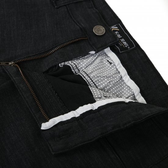 Kam Jeans 264 Slub Weave 5 Pocket Stretch Pants Charcoal - Kavbojke & hlače - Moške Kavbojke in Hlače za Močnejše Postave