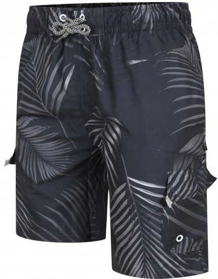 Kam Jeans 3002 Leaf Print Cargo Swimshorts - Spodnje perilo & kopalne hlače - Moško Spodnje Perilo za močnejše postave