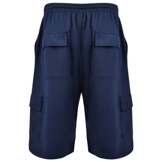 Kam Jeans Cargo Joggers shorts Navy - Trenirke & kratke trenirke - Moške Trenirke za Močnejše Postave