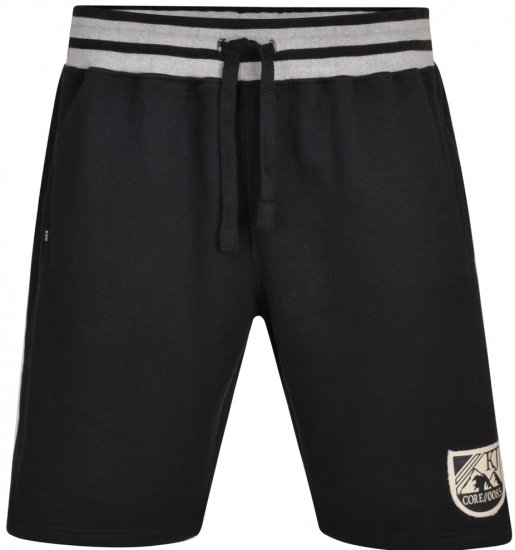 Kam Jeans 327 Jersey Shorts Black - Trenirke & kratke trenirke - Moške Trenirke za Močnejše Postave