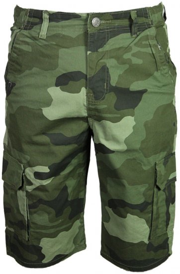 Kam Jeans 330 Cargoshorts Camo - Kratke hlače - Moške Kratke Hlače za Močnejše Postave