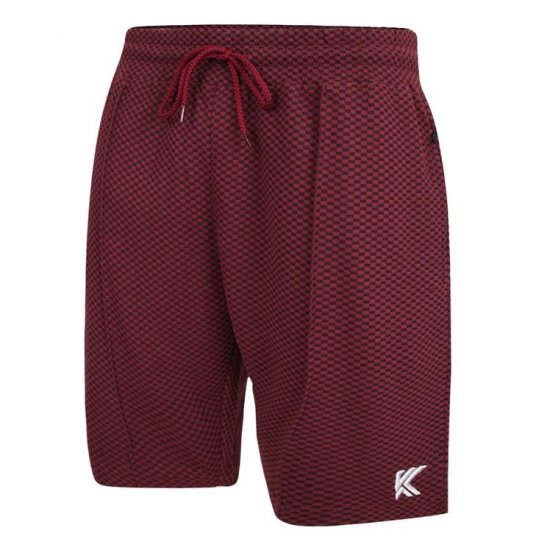 Kam Jeans 3305 Jaquard Mesh Shorts Burgundy - Trenirke & kratke trenirke - Moške Trenirke za Močnejše Postave