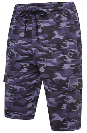 Kam Jeans 3306 Cargo Camo Lounge Shorts Navy - Trenirke & kratke trenirke - Moške Trenirke za Močnejše Postave