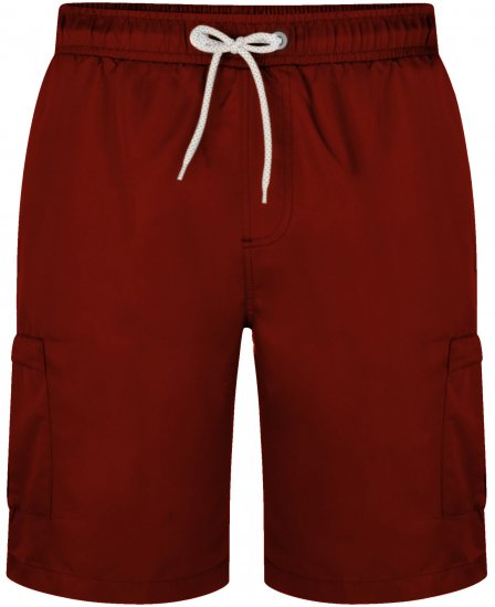 Kam Jeans 334 Cargo Swim Shorts Burgundy - Spodnje perilo & kopalne hlače - Moško Spodnje Perilo za močnejše postave